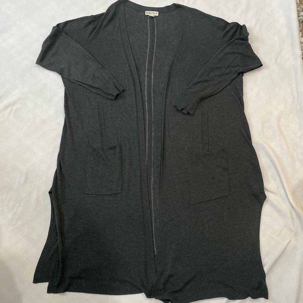Ava & Viv Gray Duster